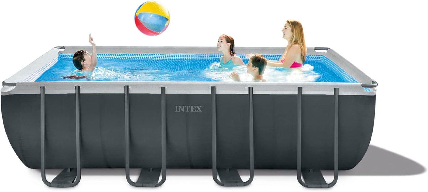 INTEX 26355EH Ultra XTR Deluxe Rectangular Above Ground Swimming Pool Set: 18ft x 9ft x 52in – Includes 1500 GPH
