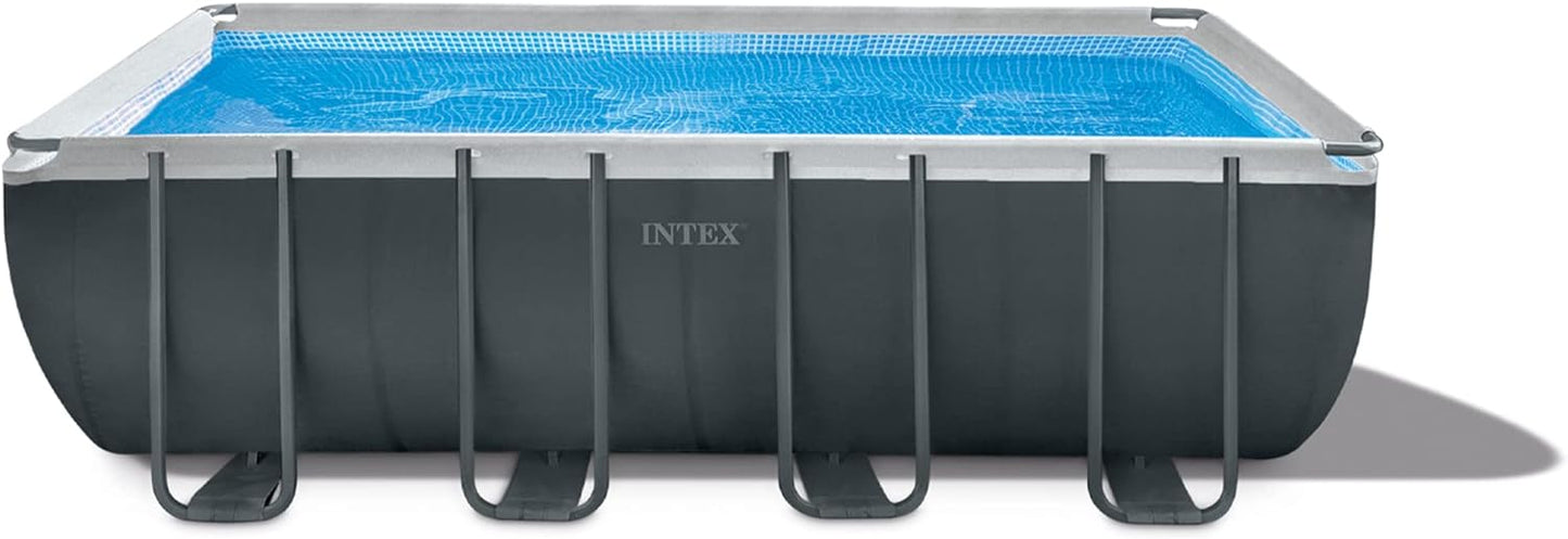 INTEX 26355EH Ultra XTR Deluxe Rectangular Above Ground Swimming Pool Set: 18ft x 9ft x 52in – Includes 1500 GPH