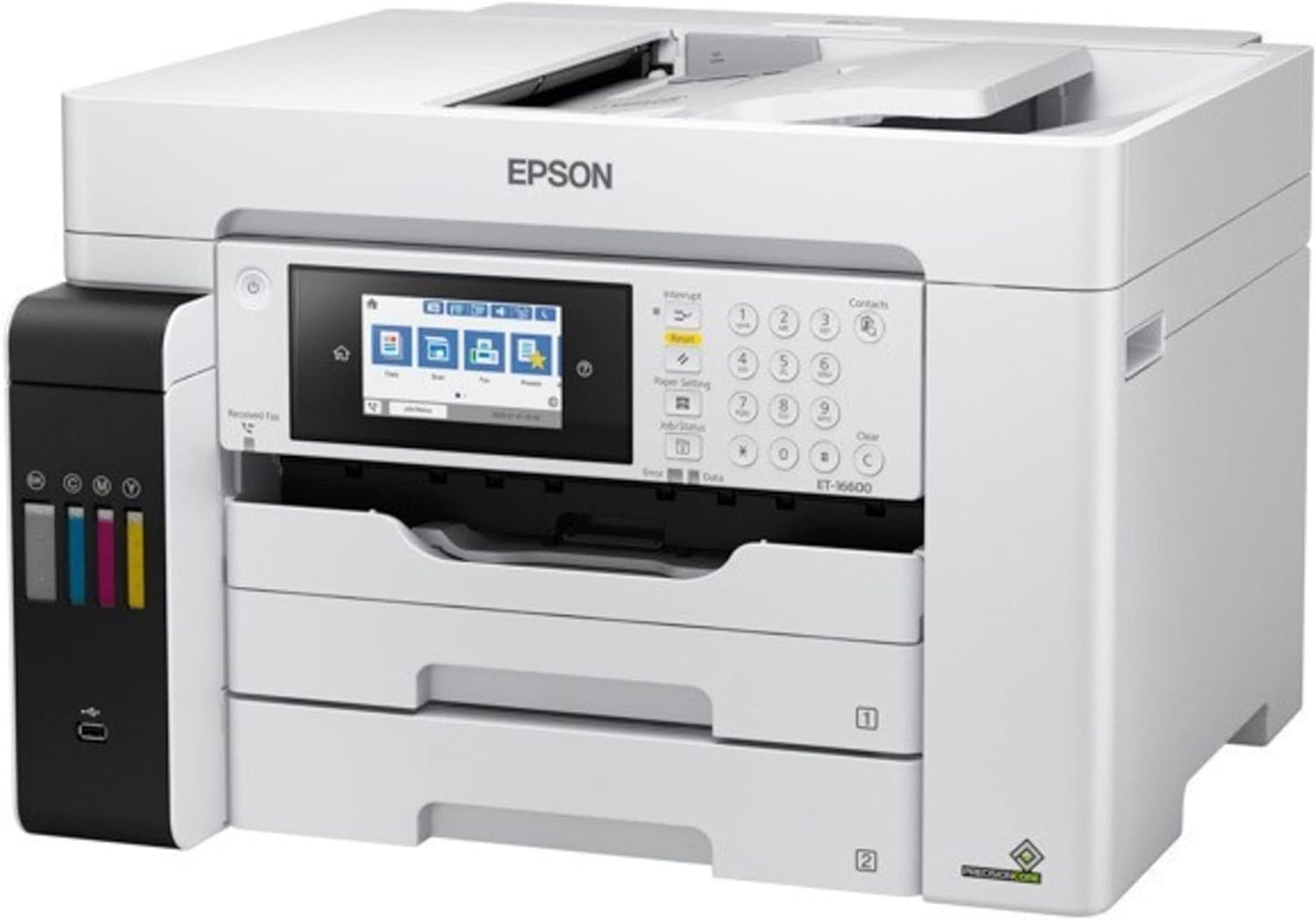 Epson® EcoTank® Pro ET-16600 SuperTank® Wide-Format Color Inkjet All-In-One Printer, White
