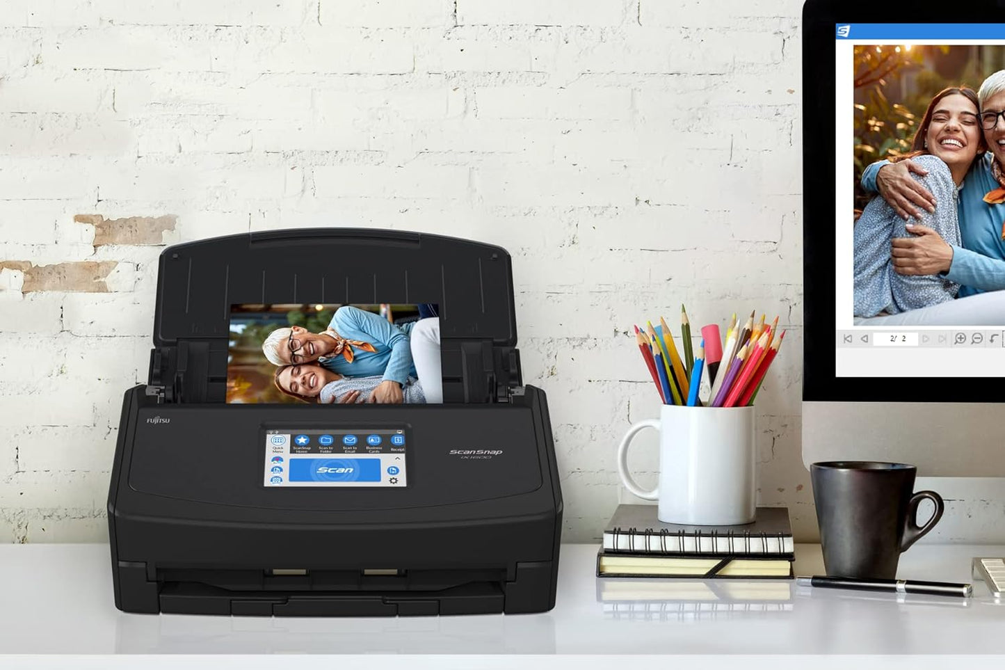 ScanSnap iX1600 Wireless or USB High-Speed Cloud Enabled Document, Photo & Receipt Scanner