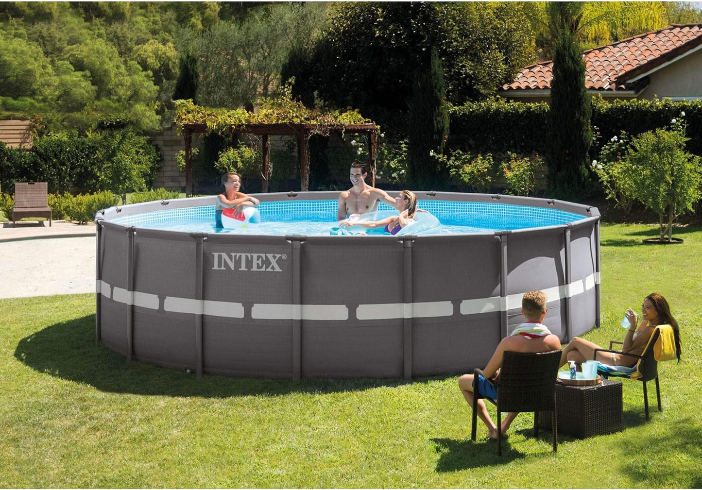 Intex 18ft X 52in Ultra Frame Pool Set with Sand Filter Pump