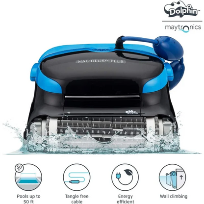 Dolphin Nautilus CC Plus Robotic Pool Vacuum Cleaner with Pro Caddy