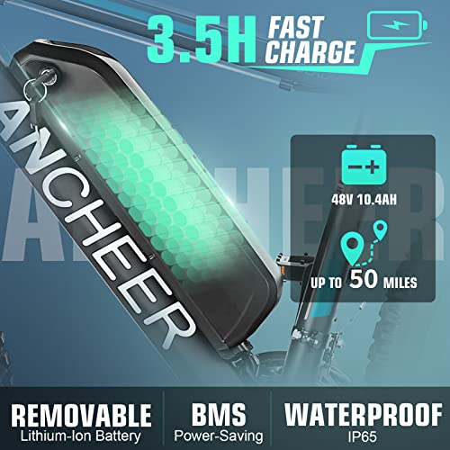 ANCHEER 500W Electric Bike 26” Gladiator Electric Mountain Bike
