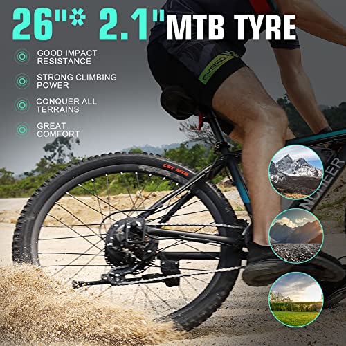 ANCHEER 500W Electric Bike 26” Gladiator Electric Mountain Bike