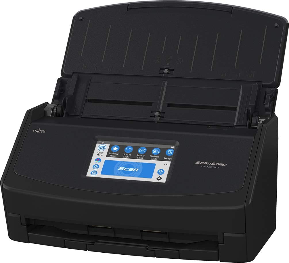 ScanSnap iX1600 Wireless or USB High-Speed Cloud Enabled Document, Photo & Receipt Scanner