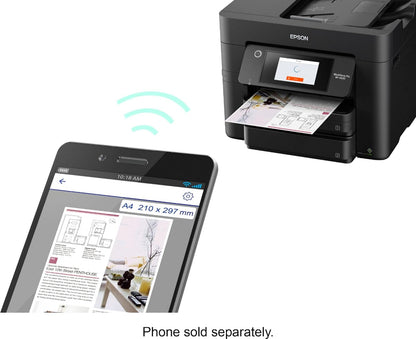 Epson Workforce Pro WF-4830 All-in-One Wireless Color Inkjet Printer, Black - Print Scan Copy Fax