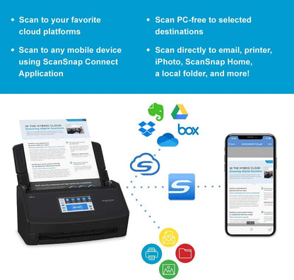 ScanSnap iX1600 Wireless or USB High-Speed Cloud Enabled Document, Photo & Receipt Scanner