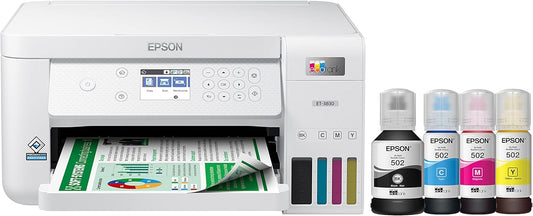 Epson EcoTank ET-3830 Wireless Color All-in-One Cartridge-Free Supertank Printer with Scan, Copy