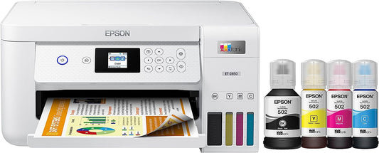 Epson EcoTank ET-2850 Wireless Color All-in-One Cartridge-Free Supertank Printer with Scan