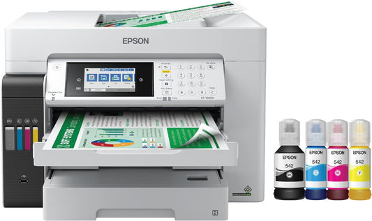Epson® EcoTank® Pro ET-16600 SuperTank® Wide-Format Color Inkjet All-In-One Printer, White