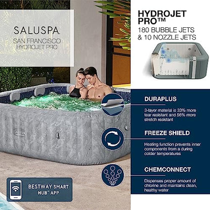 Bestway SaluSpa San Francisco HydroJet Pro Inflatable Hot Tub Spa