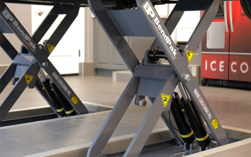Bendpak mds-6lpf 6,000-lb. capacity ali certified / mid-rise scissor lift / open center / flush mount
