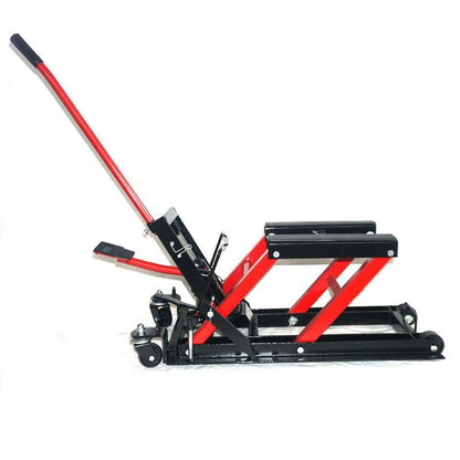 Motorcycle ATV Jack Lift Stand Quad Dirt Street Bike Hoist 1500lbs Steel Lift
